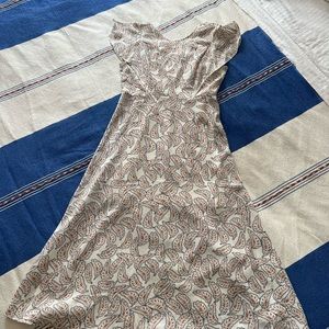 Goldie feather pattern dress midi